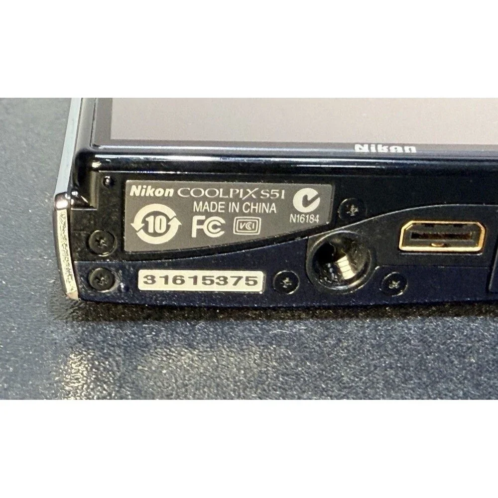 Nikon COOLPIX S51 Compact Digital Camera Navy Blue Tested